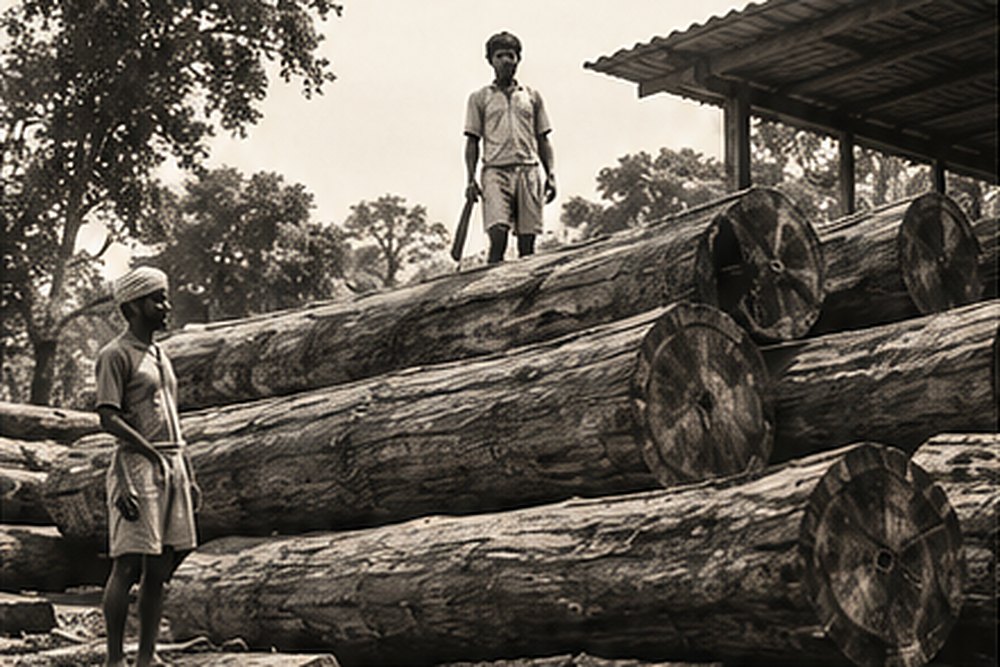Timber logs, family archive
